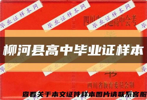 柳河县高中毕业证样本缩略图