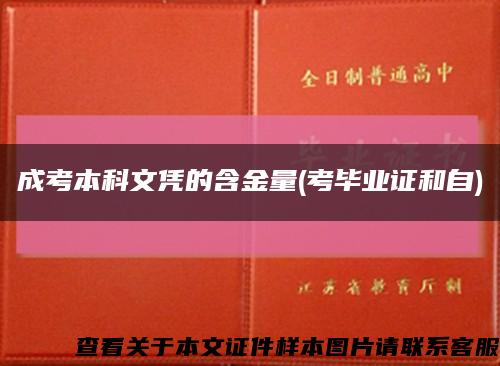 成考本科文凭的含金量(考毕业证和自)缩略图