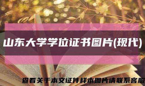 山东大学学位证书图片(现代)缩略图