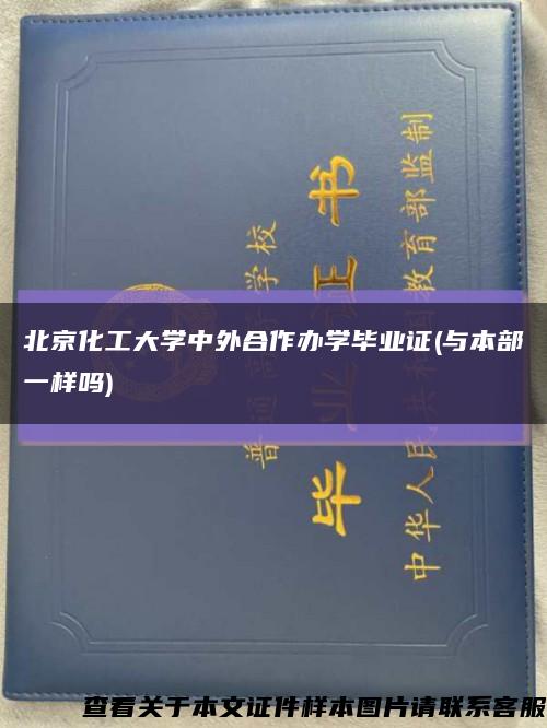 北京化工大学中外合作办学毕业证(与本部一样吗)缩略图