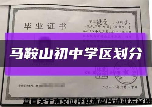 马鞍山初中学区划分缩略图