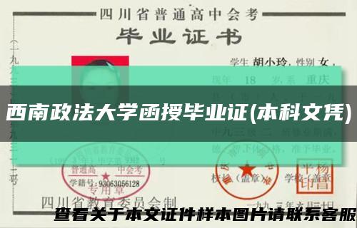 西南政法大学函授毕业证(本科文凭)缩略图