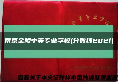 南京金陵中等专业学校(分数线2021)缩略图