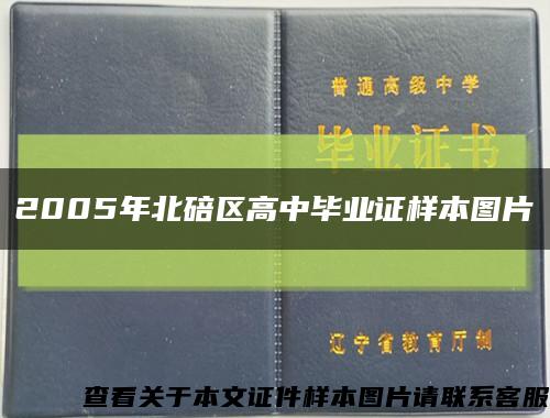 2005年北碚区高中毕业证样本图片缩略图