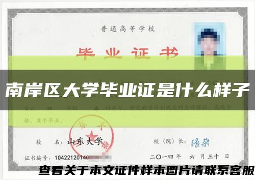 南岸区大学毕业证是什么样子缩略图