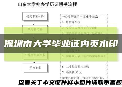 深圳市大学毕业证内页水印缩略图