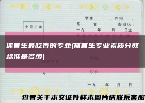 体育生最吃香的专业(体育生专业素质分数标准是多少)缩略图