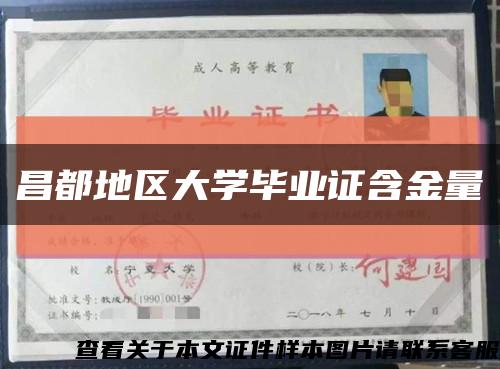 昌都地区大学毕业证含金量缩略图