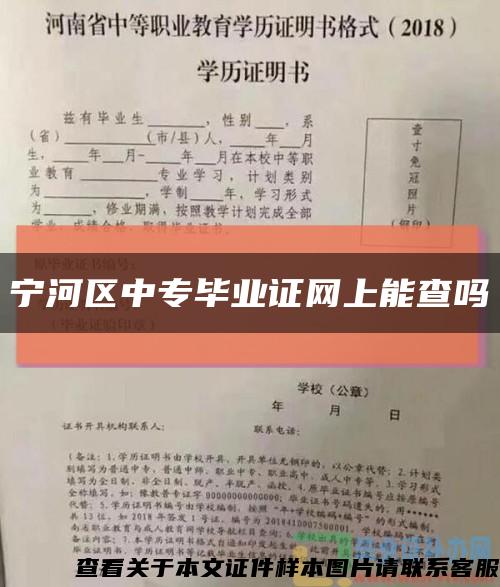 宁河区中专毕业证网上能查吗缩略图