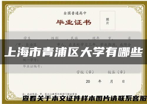 上海市青浦区大学有哪些缩略图