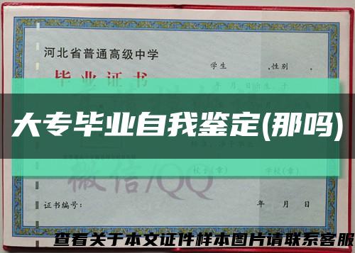 大专毕业自我鉴定(那吗)缩略图