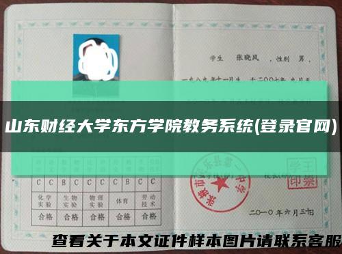 山东财经大学东方学院教务系统(登录官网)缩略图