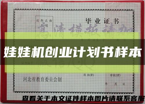 娃娃机创业计划书样本缩略图