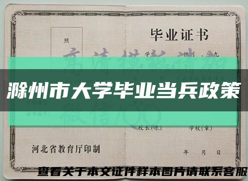 滁州市大学毕业当兵政策缩略图