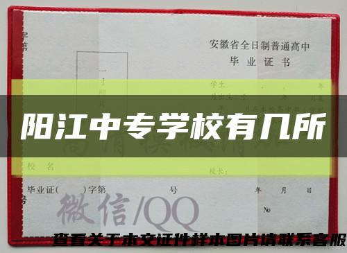 阳江中专学校有几所缩略图