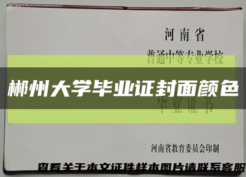 郴州大学毕业证封面颜色缩略图