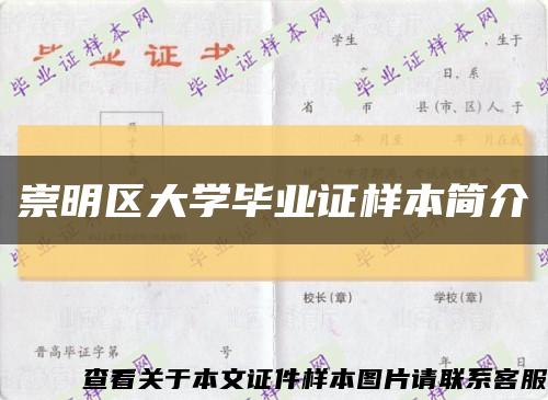 崇明区大学毕业证样本简介缩略图