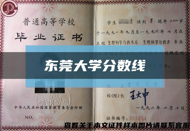 东莞大学分数线缩略图