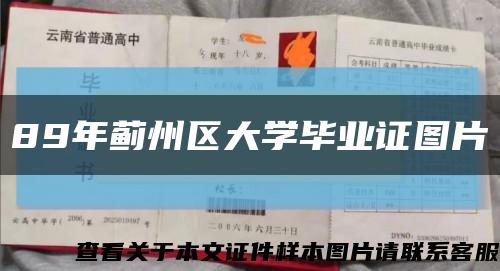 89年蓟州区大学毕业证图片缩略图