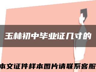 玉林初中毕业证几寸的缩略图