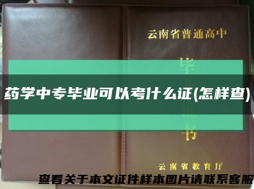 药学中专毕业可以考什么证(怎样查)缩略图