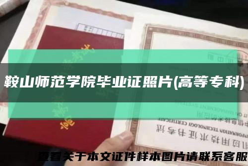 鞍山师范学院毕业证照片(高等专科)缩略图