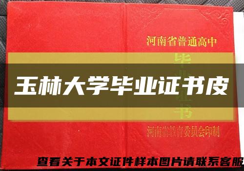 玉林大学毕业证书皮缩略图