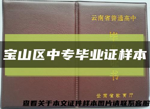 宝山区中专毕业证样本缩略图