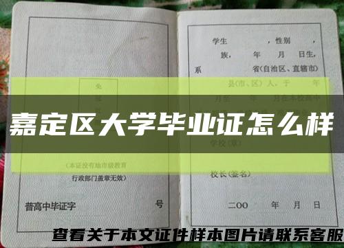 嘉定区大学毕业证怎么样缩略图