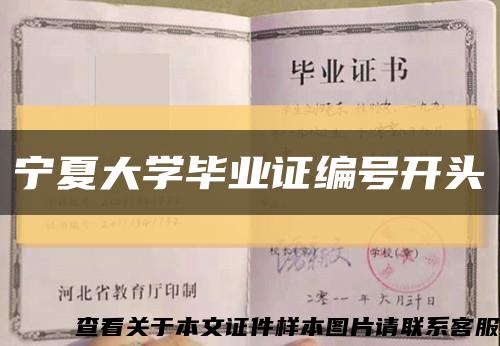 宁夏大学毕业证编号开头缩略图