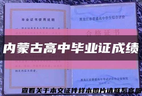 内蒙古高中毕业证成绩缩略图