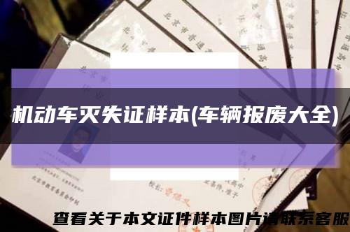 机动车灭失证样本(车辆报废大全)缩略图