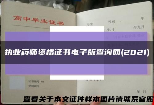 执业药师资格证书电子版查询网(2021)缩略图