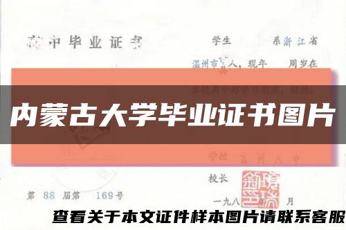 内蒙古大学毕业证书图片缩略图