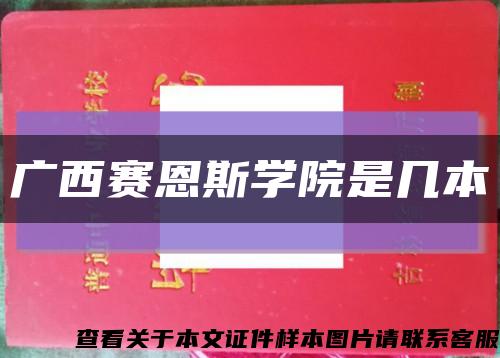 广西赛恩斯学院是几本缩略图