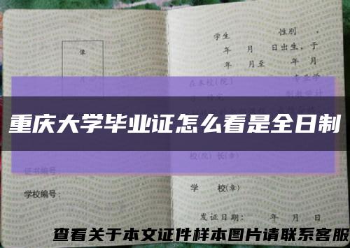 重庆大学毕业证怎么看是全日制缩略图