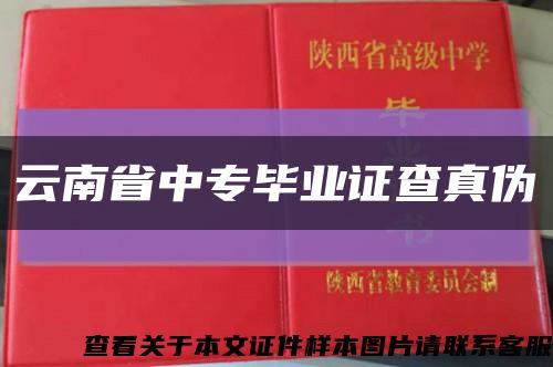 云南省中专毕业证查真伪缩略图