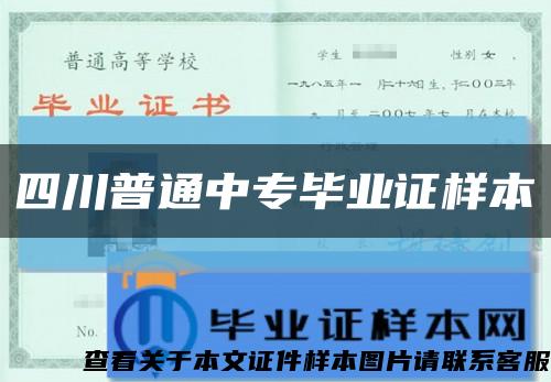 四川普通中专毕业证样本缩略图