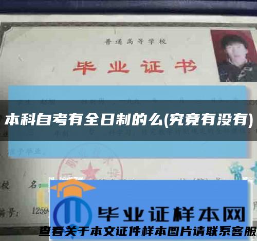 本科自考有全日制的么(究竟有没有)缩略图