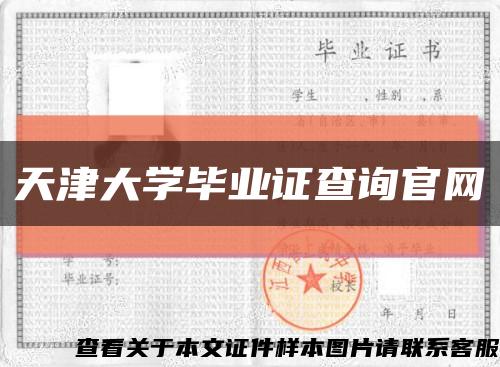 天津大学毕业证查询官网缩略图