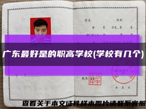 广东最好是的职高学校(学校有几个)缩略图