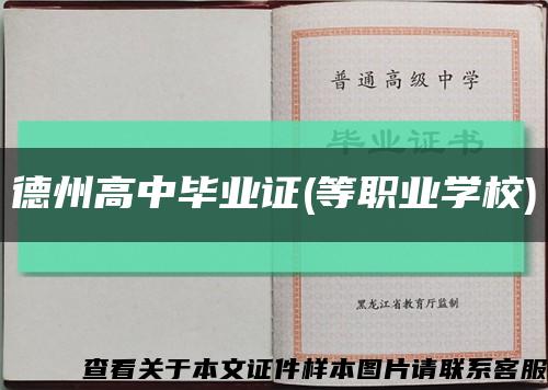 德州高中毕业证(等职业学校)缩略图