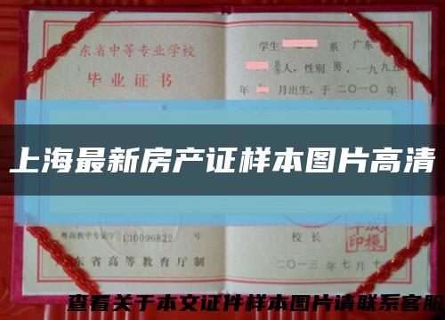 上海最新房产证样本图片高清缩略图