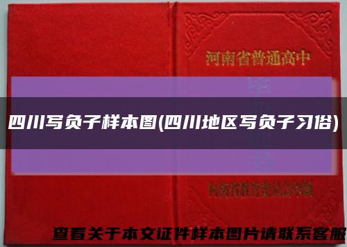 四川写负子样本图(四川地区写负子习俗)缩略图