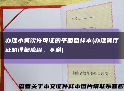 办理小餐饮许可证的平面图样本(办理餐厅证明详细流程，不谢)缩略图