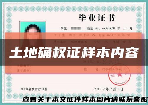 土地确权证样本内容缩略图