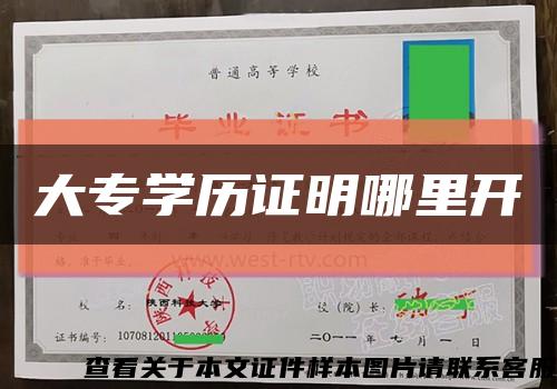 大专学历证明哪里开缩略图