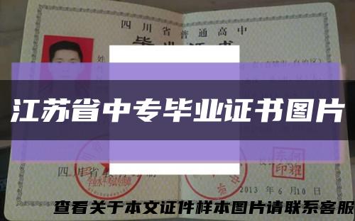 江苏省中专毕业证书图片缩略图