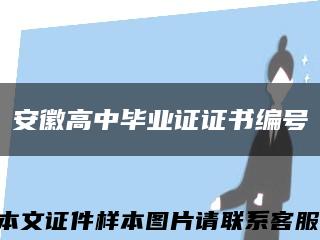 安徽高中毕业证证书编号缩略图