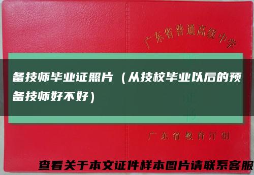 备技师毕业证照片（从技校毕业以后的预备技师好不好）缩略图